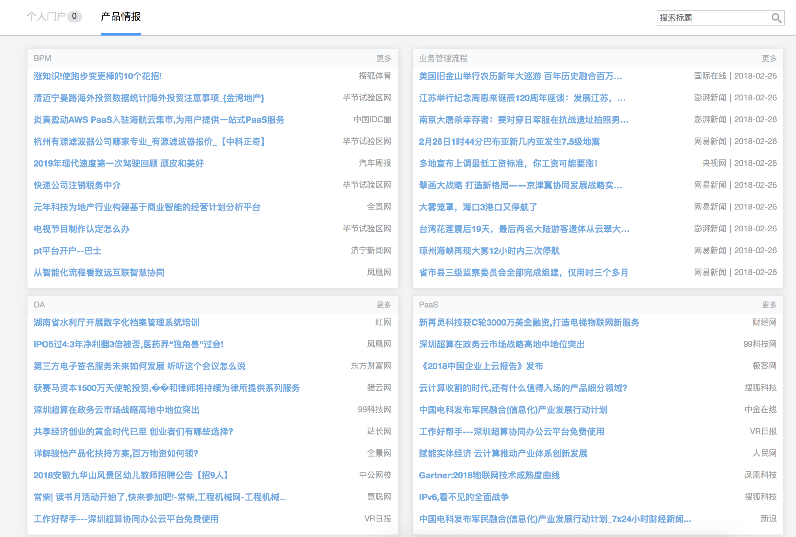情报资讯
