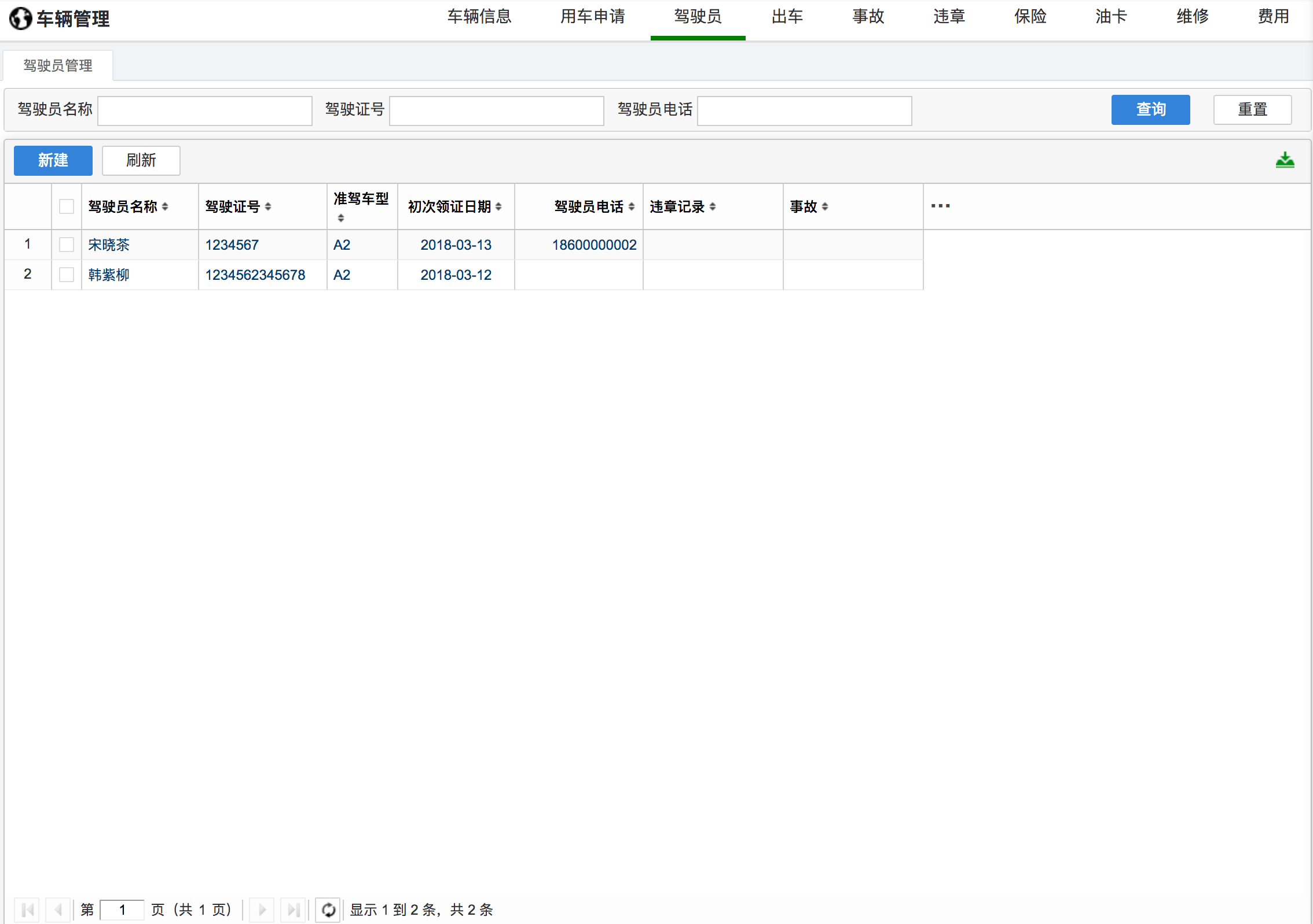车辆管理